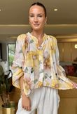 Sa Caleta Anemone Bubble Blouse Yellows /8 =
